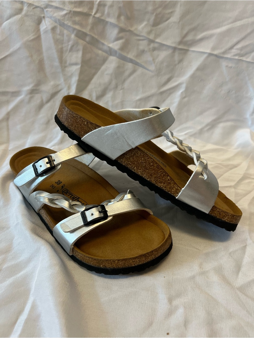 Aerothotic Silver Viking  Strappy Sandals Size EU 38 US 7.5